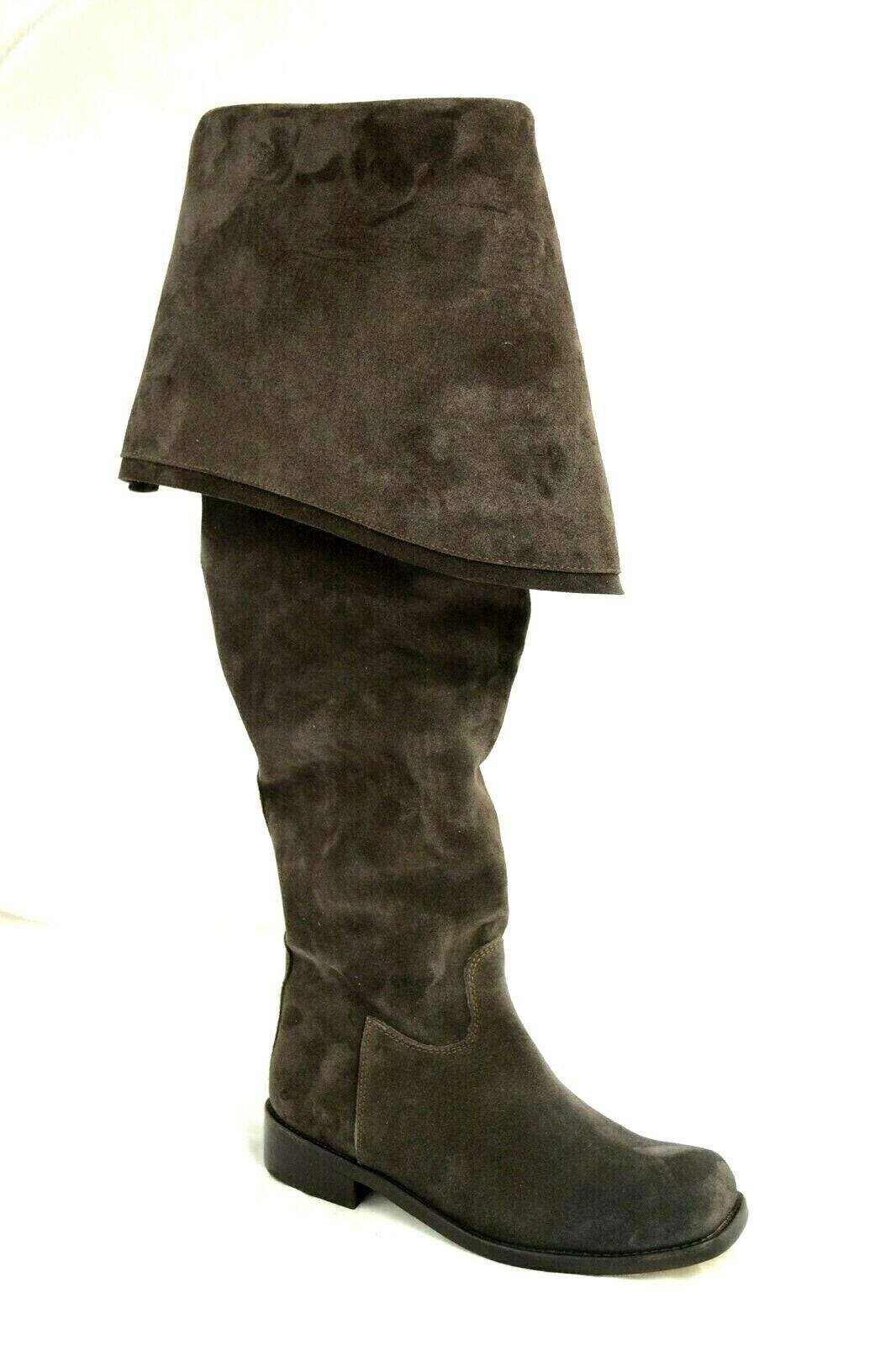 Stivali Jack Sparrow DMTNT in vera pelle scamosciata testa di moro per COSPLAY, ARTIGIANALI made in italy su misura